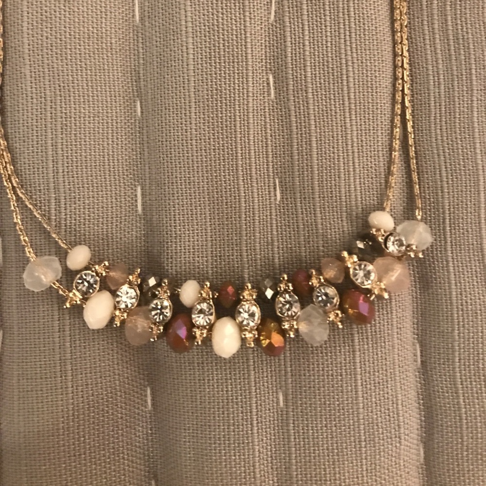 Gold beaded necklace